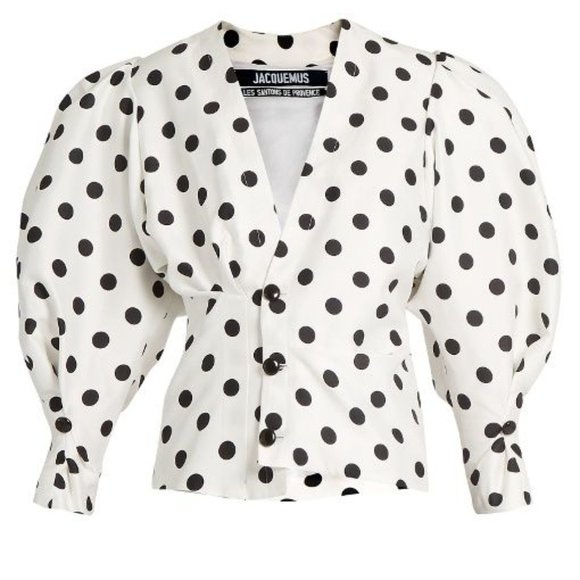JACQUEMUS Polka Dot Blouse Size FR 36 US 4